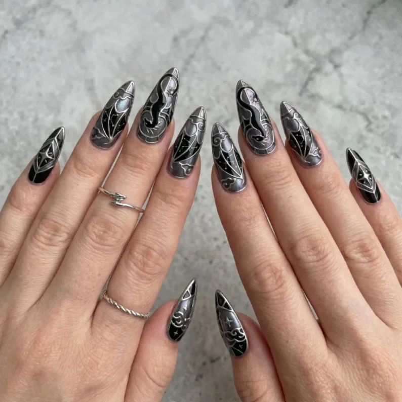 press on nails, custom press on nails, fake nails, Nails Art, stained glass nails, gold press on nails, 3d press on nails, luxury press on nails, handmade press on nails