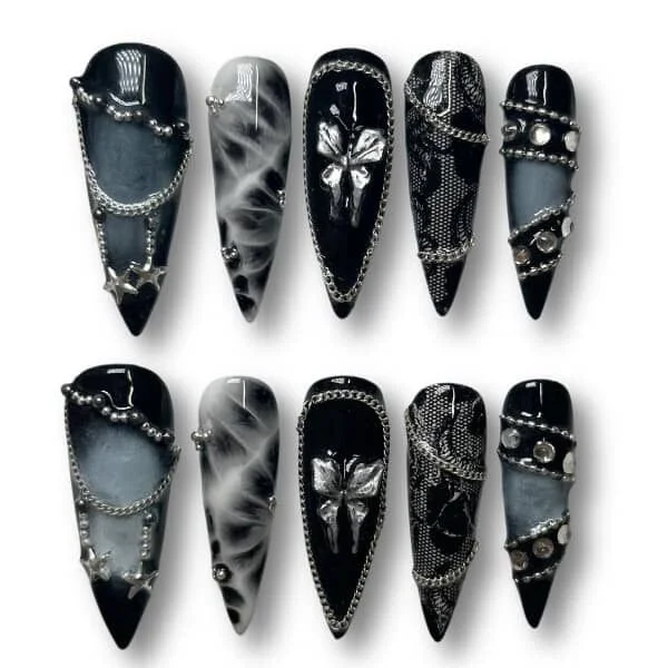 press on nails, custom press on nails, fake nails, Nails Art, stained glass nails, gold press on nails, 3d press on nails, luxury press on nails, handmade press on nails