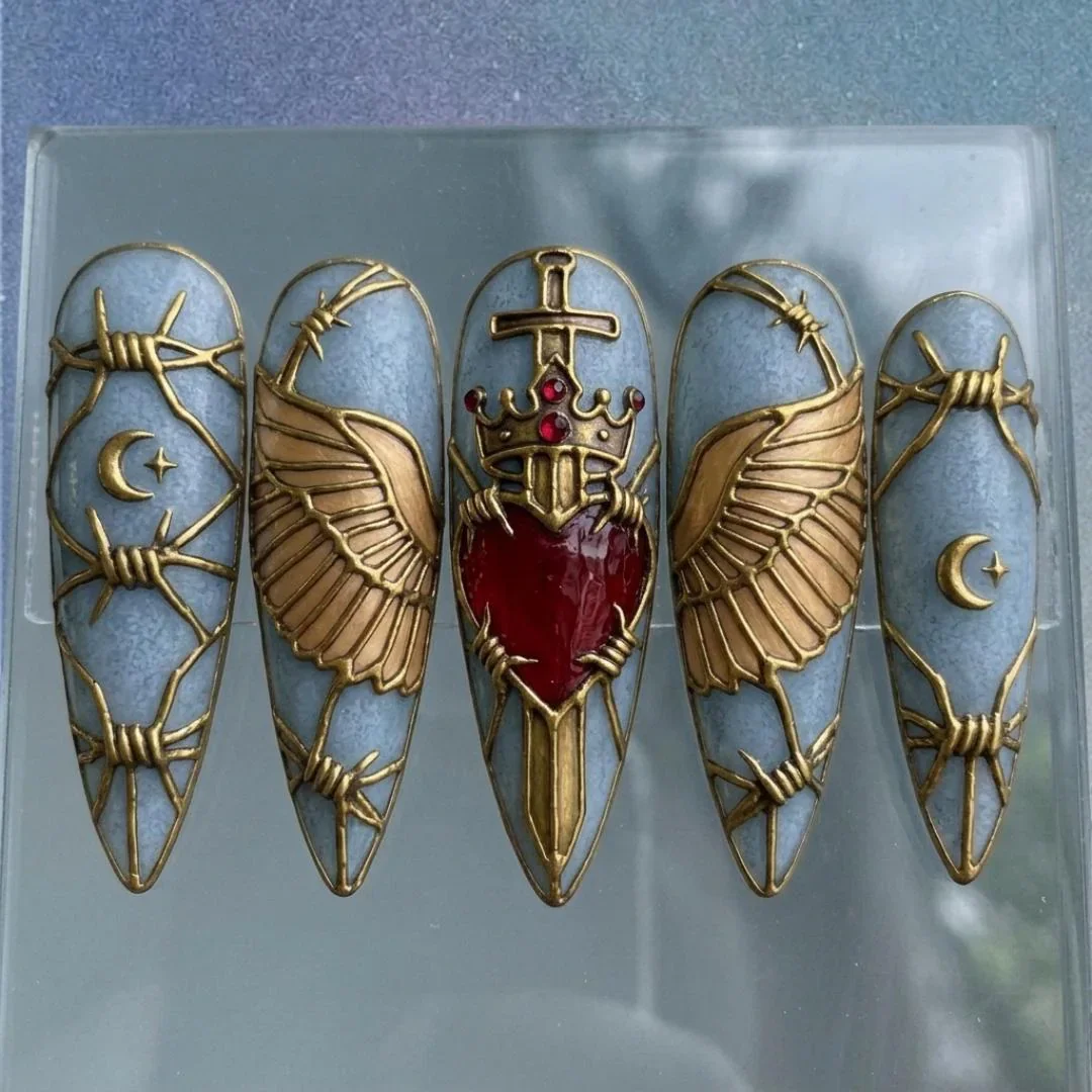 press on nails, custom press on nails, fake nails, Nails Art, stained glass nails, gold press on nails, 3d press on nails, luxury press on nails, handmade press on nails