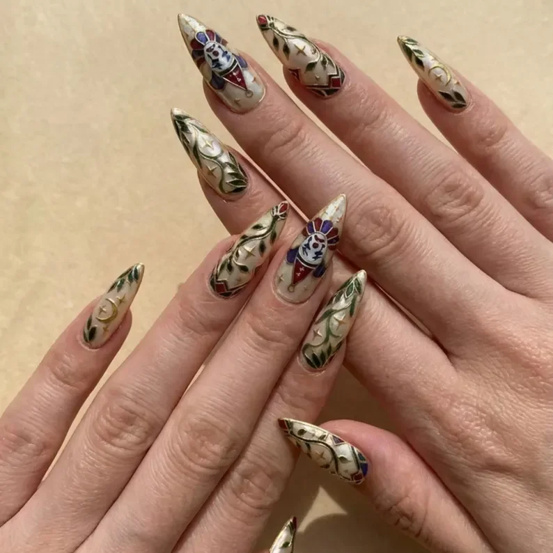press on nails, custom press on nails, fake nails, Nails Art, stained glass nails, gold press on nails, 3d press on nails, luxury press on nails, handmade press on nails