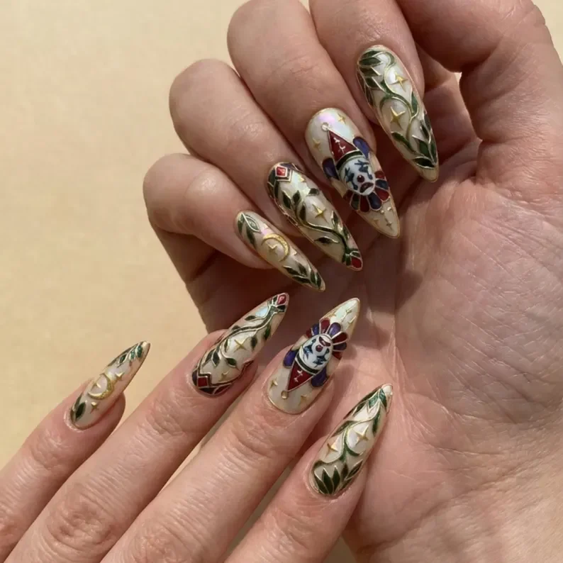 press on nails, custom press on nails, fake nails, Nails Art, stained glass nails, gold press on nails, 3d press on nails, luxury press on nails, handmade press on nails