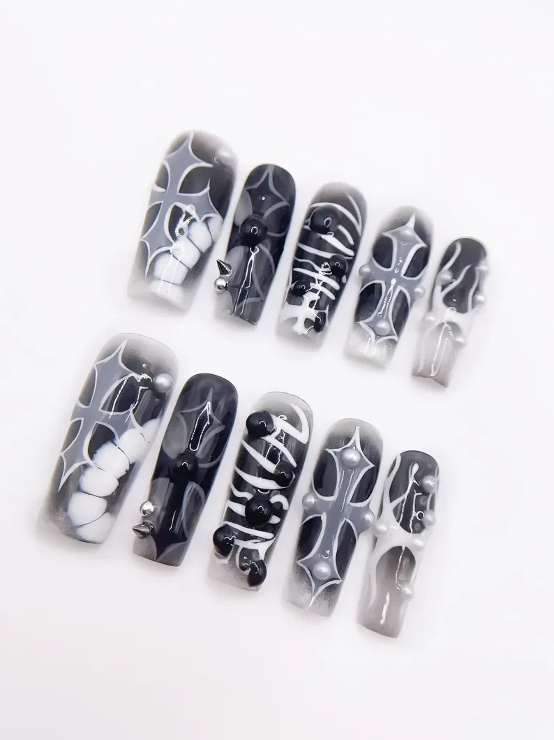 press on nails, custom press on nails, fake nails, Nails Art, stained glass nails, gold press on nails, 3d press on nails, luxury press on nails, handmade press on nails