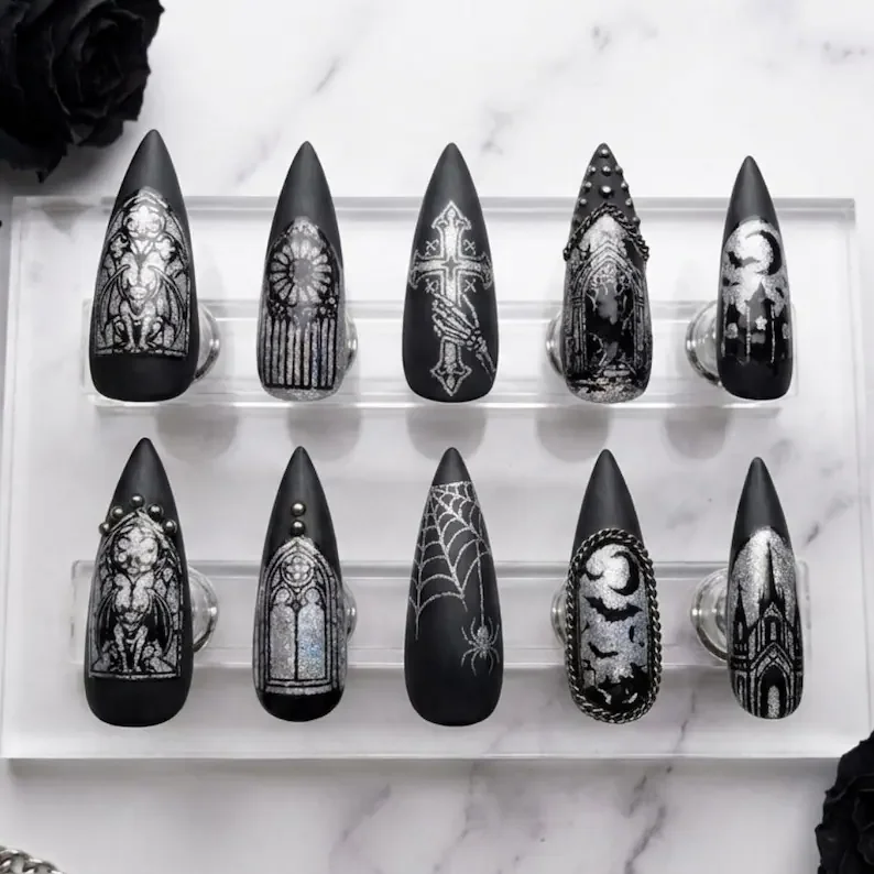 press on nails, custom press on nails, fake nails, Nails Art, stained glass nails, gold press on nails, 3d press on nails, luxury press on nails, handmade press on nails