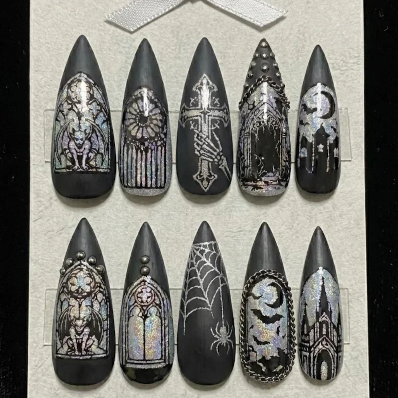 press on nails, custom press on nails, fake nails, Nails Art, stained glass nails, gold press on nails, 3d press on nails, luxury press on nails, handmade press on nails
