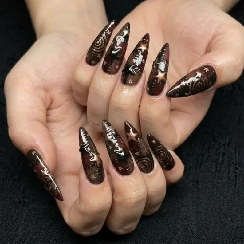 press on nails, custom press on nails, fake nails, Nails Art, stained glass nails, gold press on nails, 3d press on nails, luxury press on nails, handmade press on nails