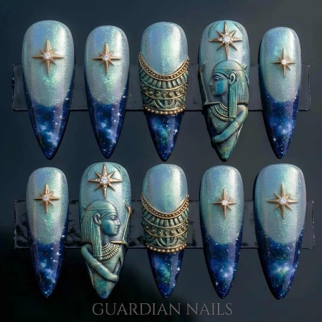press on nails, custom press on nails, fake nails, Nails Art, stained glass nails, gold press on nails, 3d press on nails, luxury press on nails, handmade press on nails