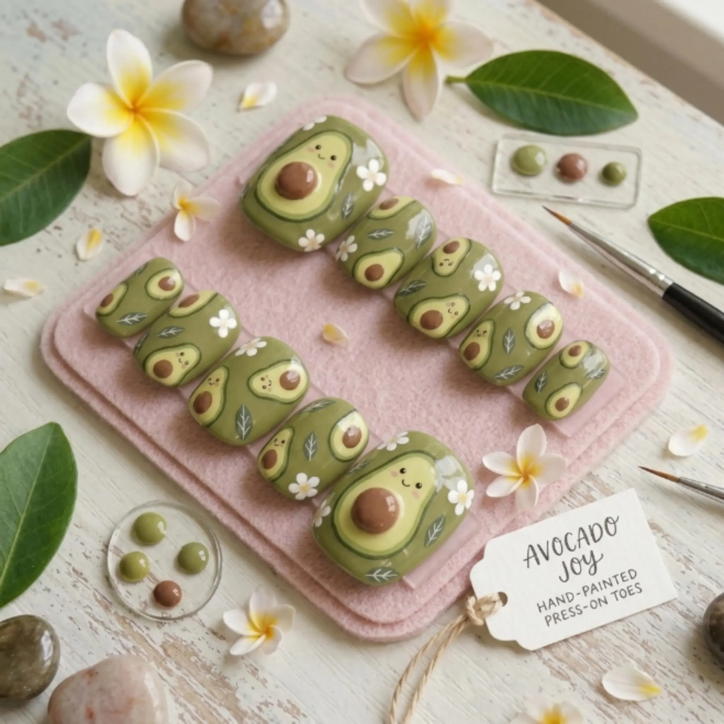hand-painted 3D, avocado toes, press on nails, custom press on nails, fake nails, Nails Art, stained glass nails, gold press on nails, 3d press on nails, luxury press on nails, handmade press on nails