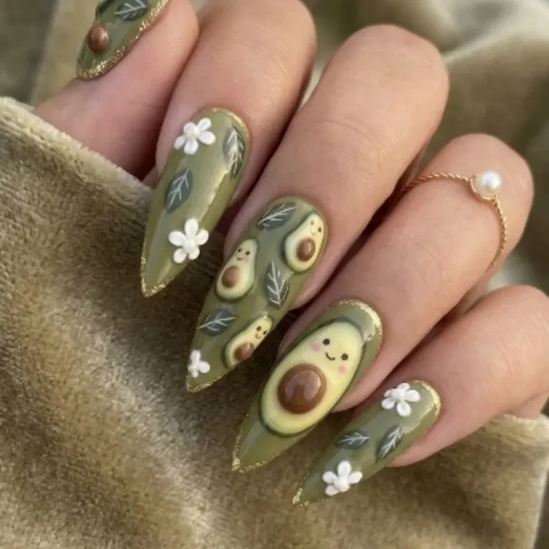 hand-painted 3D nails, press on nails, custom press on nails, fake nails, Nails Art, stained glass nails, gold press on nails, 3d press on nails, luxury press on nails, handmade press on nails