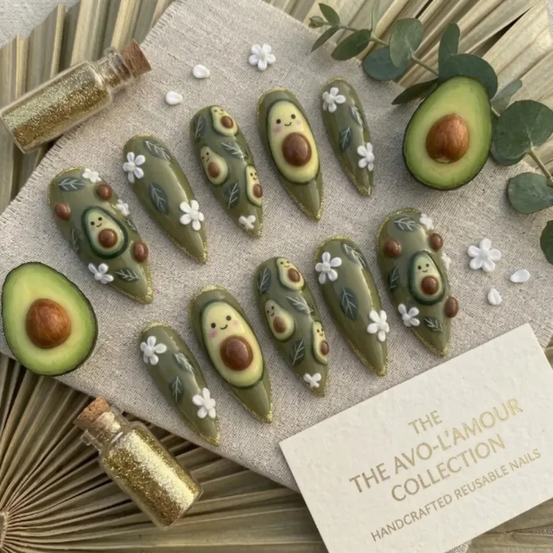 summer nail design, vegan nail set, press on nails, custom press on nails, fake nails, Nails Art, stained glass nails, gold press on nails, 3d press on nails, luxury press on nails, handmade press on nails
