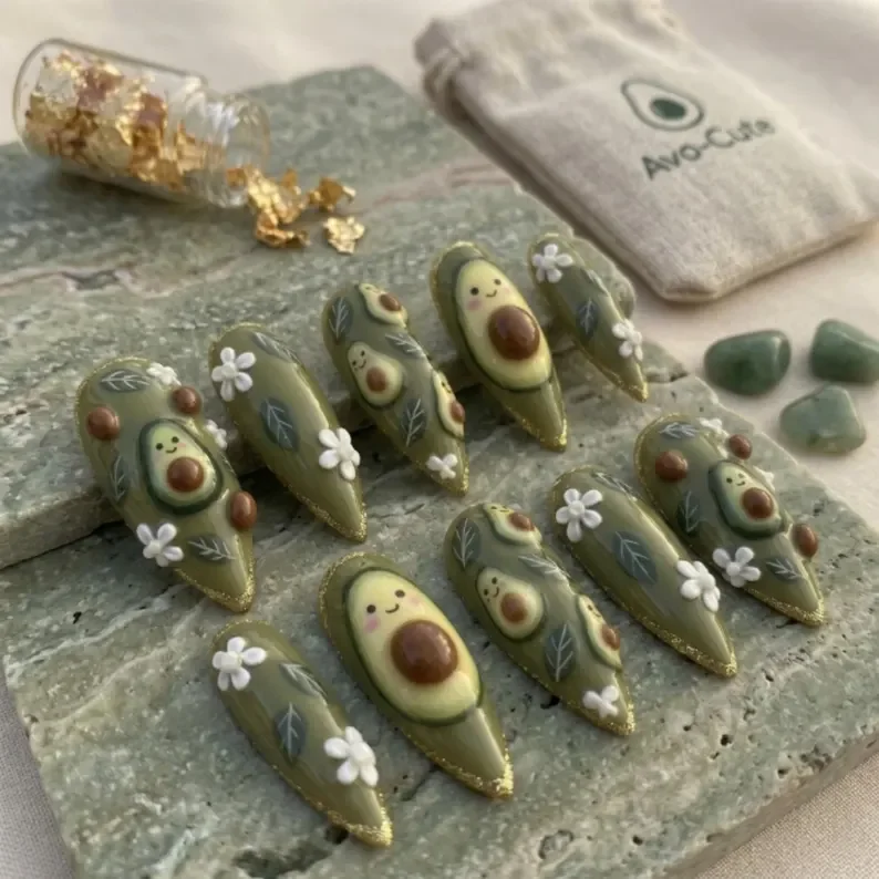 hand-painted 3D nails, press on nails, custom press on nails, fake nails, Nails Art, stained glass nails, gold press on nails, 3d press on nails, luxury press on nails, handmade press on nails