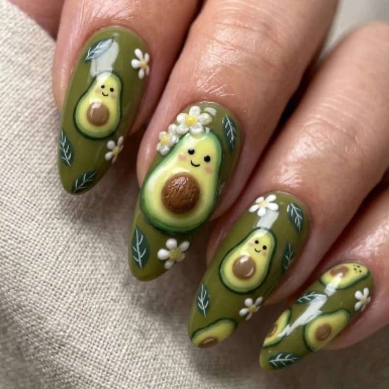 pits and florals, floral nail design, press on nails, custom press on nails, fake nails, Nails Art, stained glass nails, gold press on nails, 3d press on nails, luxury press on nails, handmade press on nails