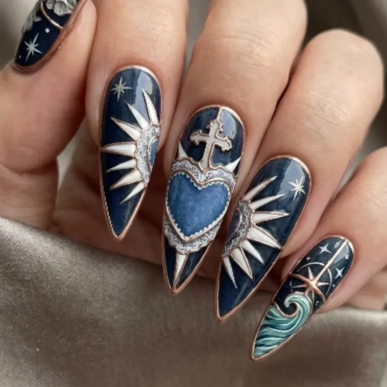 press on nails, custom press on nails, fake nails, Nails Art, stained glass nails, gold press on nails, 3d press on nails, luxury press on nails, handmade press on nails