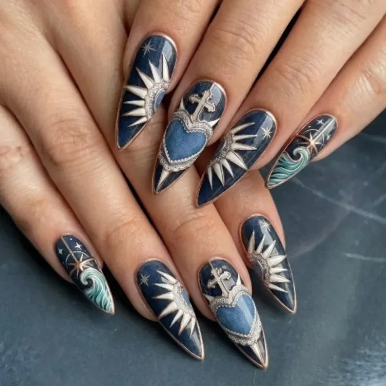 press on nails, custom press on nails, fake nails, Nails Art, stained glass nails, gold press on nails, 3d press on nails, luxury press on nails, handmade press on nails
