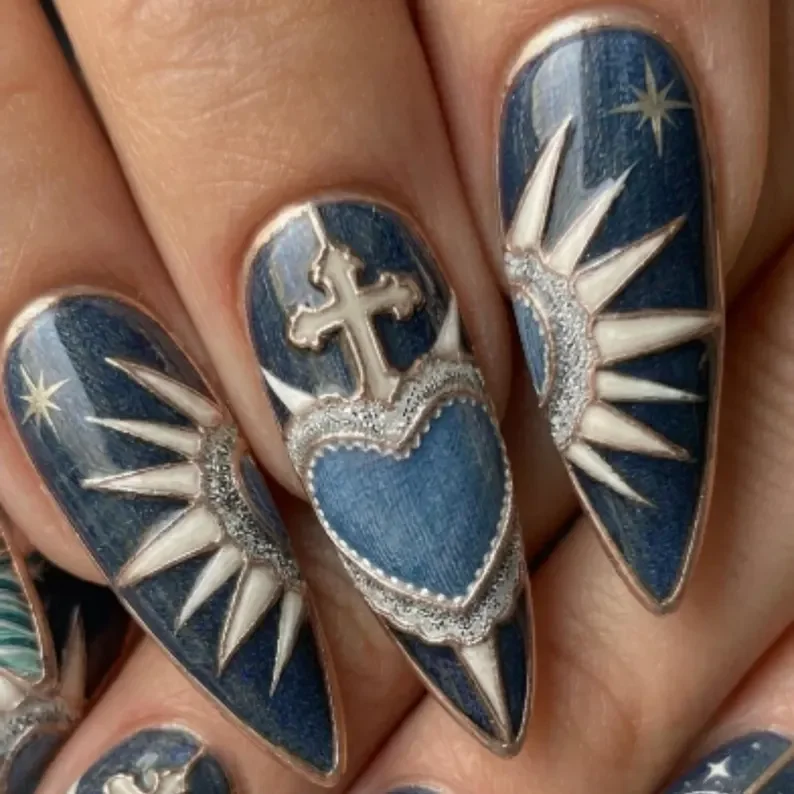 press on nails, custom press on nails, fake nails, Nails Art, stained glass nails, gold press on nails, 3d press on nails, luxury press on nails, handmade press on nails