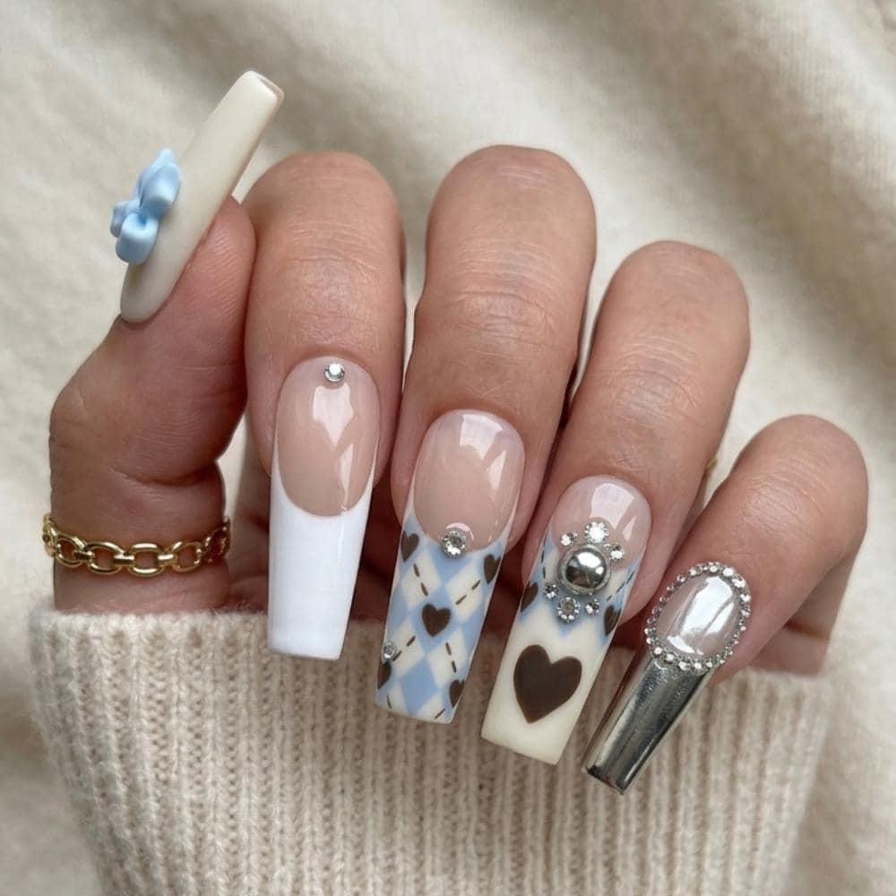 press on nails, custom press on nails, fake nails, Nails Art, stained glass nails, gold press on nails, 3d press on nails, luxury press on nails, handmade press on nails