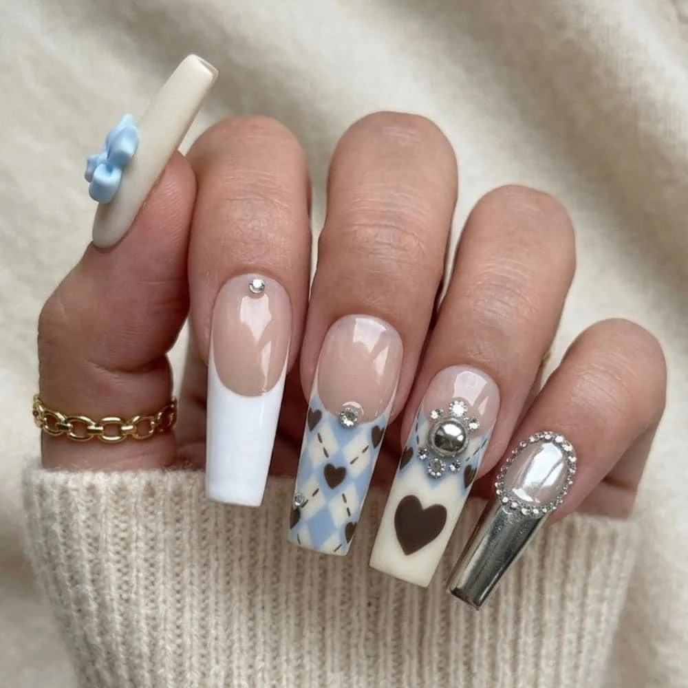 press on nails, custom press on nails, fake nails, Nails Art, stained glass nails, gold press on nails, 3d press on nails, luxury press on nails, handmade press on nails