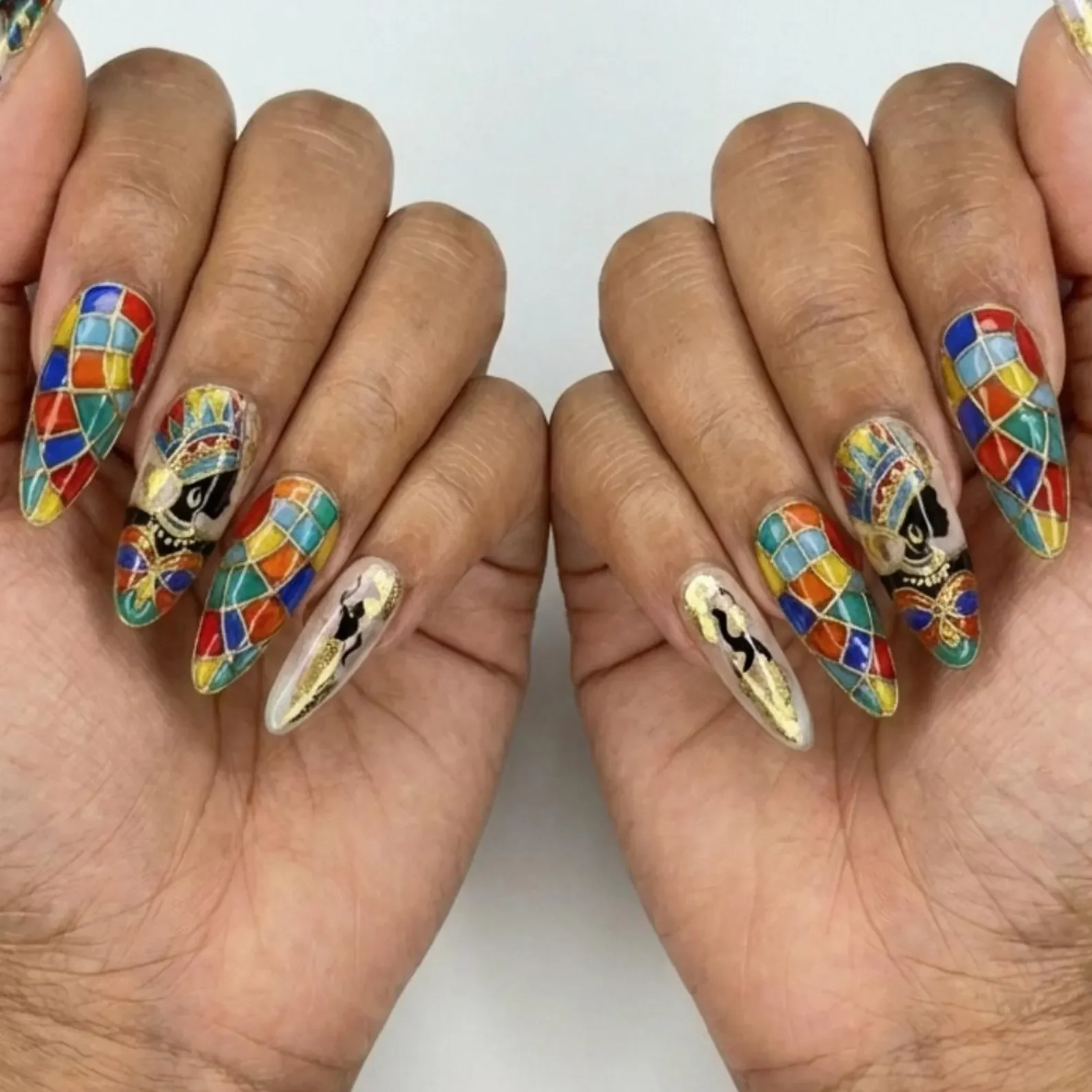 black history nails, press on nails, custom press on nails, fake nails, Nails Art, stained glass nails, gold press on nails, 3d press on nails, luxury press on nails, handmade press on nails