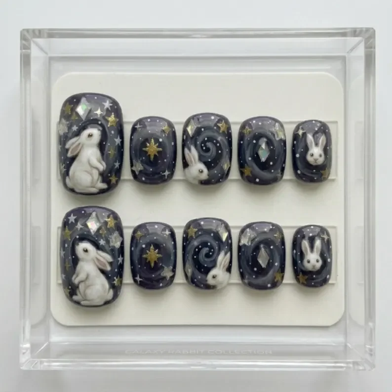 press on nails, custom press on nails, fake nails, Nails Art, stained glass nails, gold press on nails, 3d press on nails, luxury press on nails, handmade press on nails