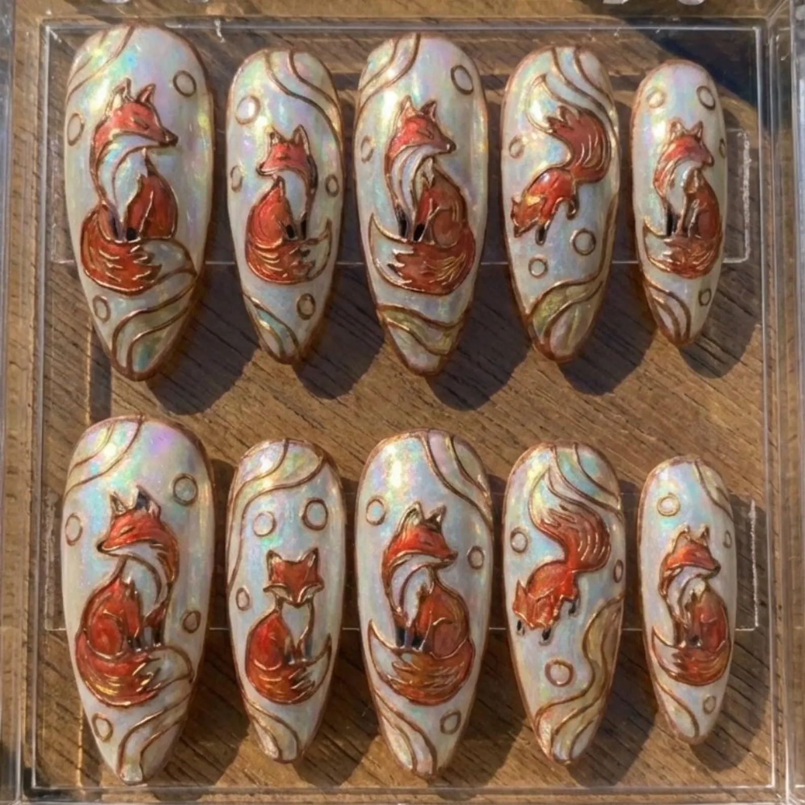 rose gold filigree, stained glass nails, press on nails, custom press on nails, fake nails, Nails Art, gold press on nails, 3d press on nails, luxury press on nails, handmade press on nails