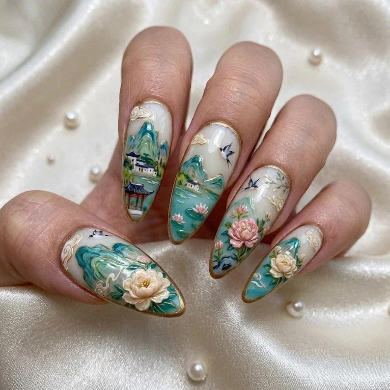 press on nails, custom press on nails, fake nails, Nails Art, stained glass nails, gold press on nails, 3d press on nails, luxury press on nails, handmade press on nails