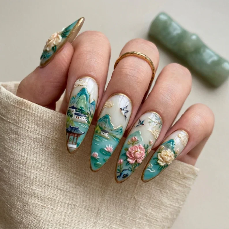 press on nails, custom press on nails, fake nails, Nails Art, stained glass nails, gold press on nails, 3d press on nails, luxury press on nails, handmade press on nails