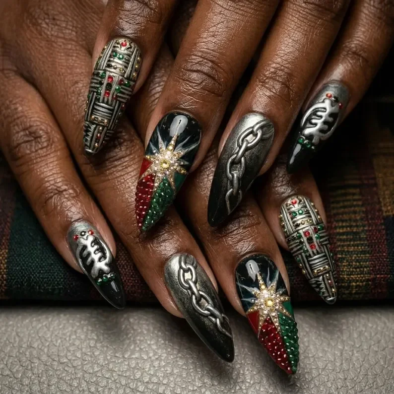 press on nails, custom press on nails, fake nails, Nails Art, stained glass nails, gold press on nails, 3d press on nails, luxury press on nails, handmade press on nails