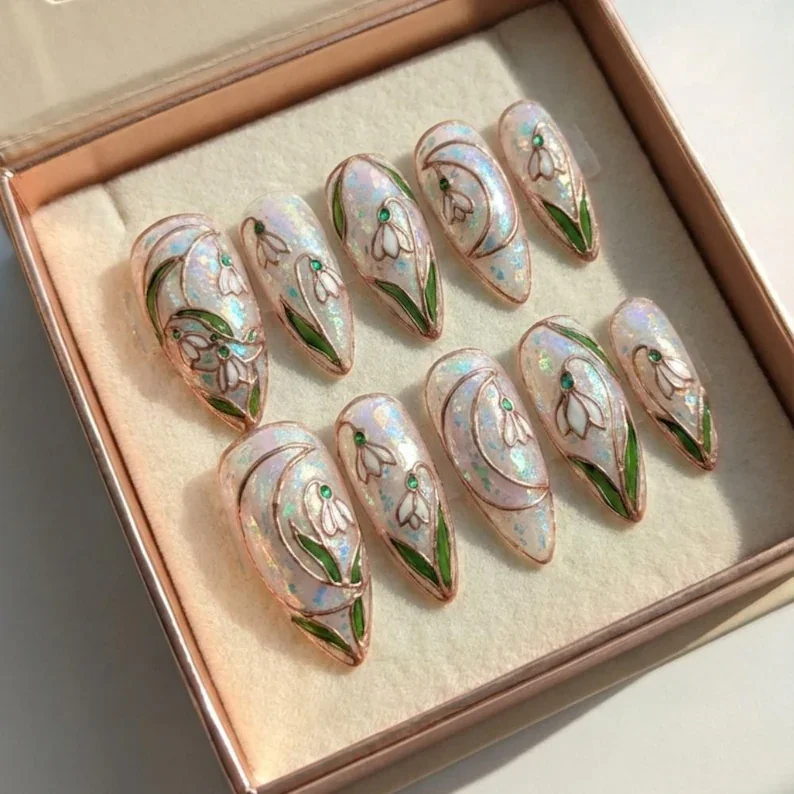 press on nails, stained glass, custom press on nails, fake nails, Nails Art, stained glass nails, gold press on nails, 3d press on nails, luxury press on nails, handmade press on nails