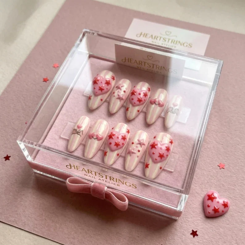 press on nails, custom press on nails, fake nails, Nails Art, stained glass nails, gold press on nails, 3d press on nails, luxury press on nails, handmade press on nails