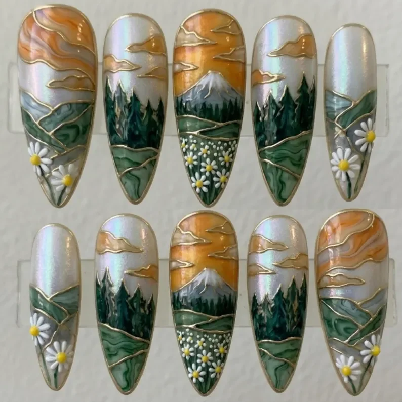press on nails, custom press on nails, fake nails, Nails Art, stained glass nails, gold press on nails, 3d press on nails, luxury press on nails, handmade press on nails