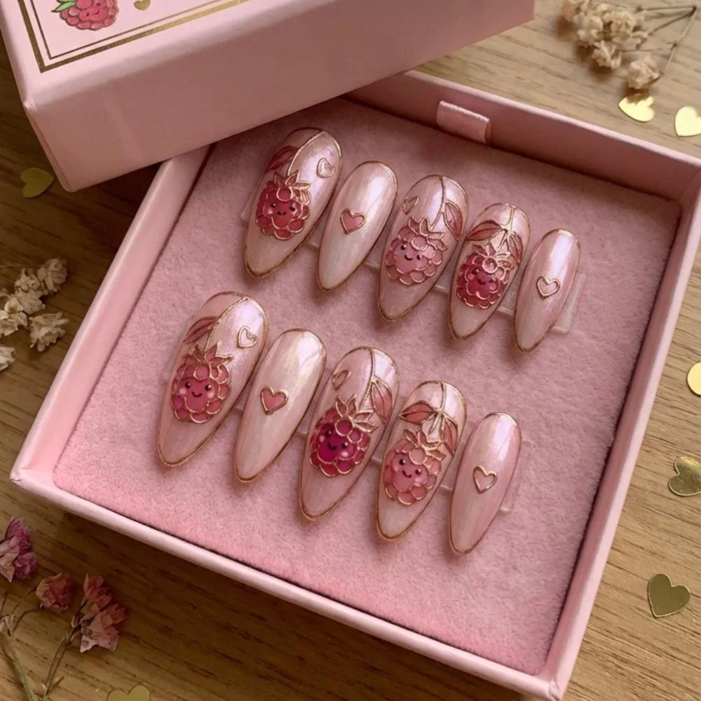 rose gold stained glass, coquette nails, press on nails, custom press on nails, fake nails, Nails Art, stained glass nails, gold press on nails, 3d press on nails, luxury press on nails, handmade press on nails