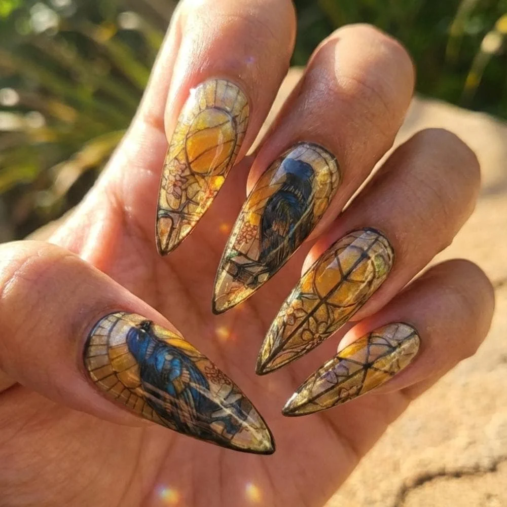 press on nails, custom press on nails, fake nails, Nails Art, stained glass nails, gold press on nails, 3d press on nails, luxury press on nails, handmade press on nails