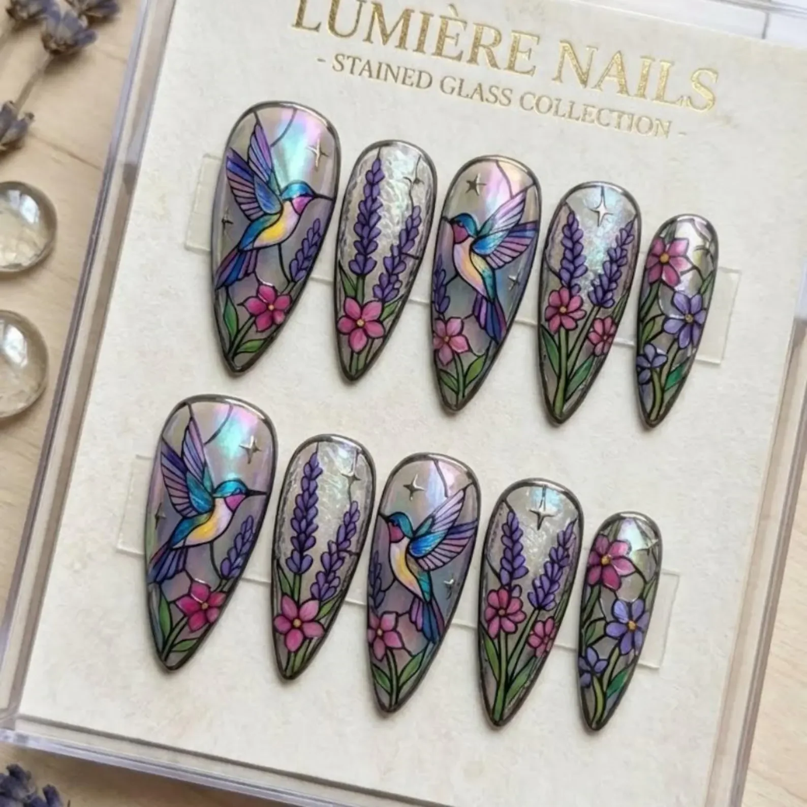 press on nails, stained glass nails, custom press on nails, fake nails, Nails Art, gold press on nails, 3d press on nails, luxury press on nails, handmade press on nails