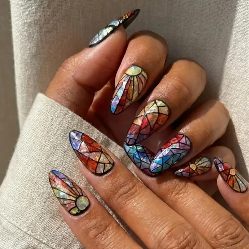 press on nails, African queen nails, custom press on nails, fake nails, Nails Art, stained glass nails, gold press on nails, 3d press on nails, luxury press on nails, handmade press on nails