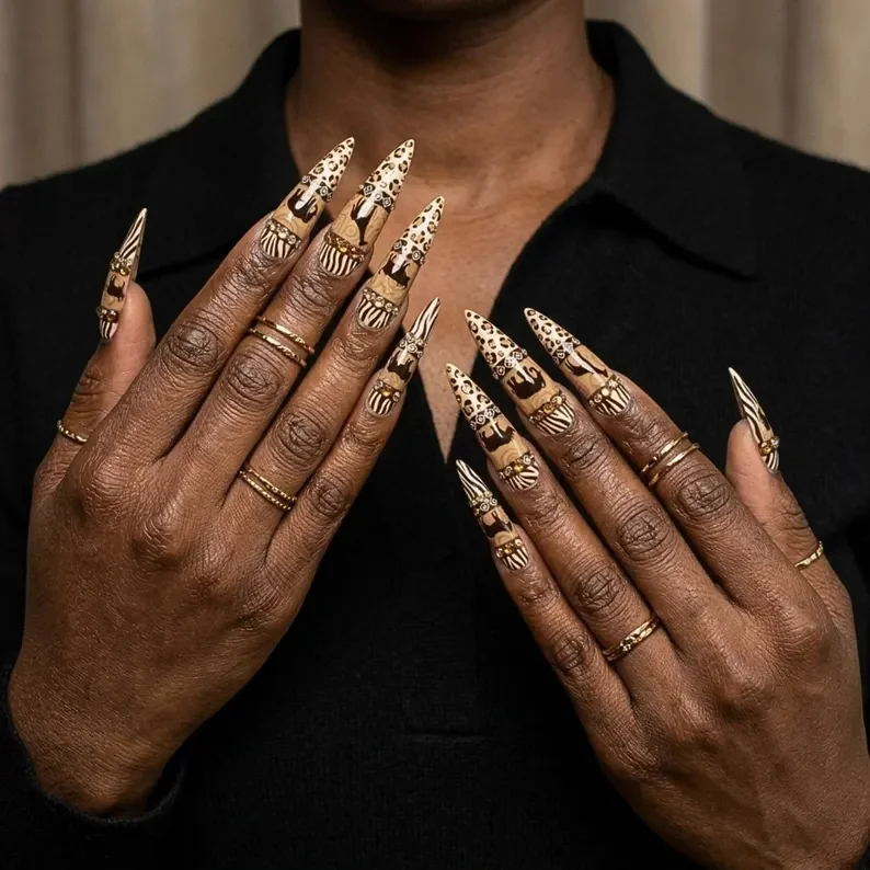 press on nails, custom press on nails, fake nails, Nails Art, stained glass nails, gold press on nails, 3d press on nails, luxury press on nails, handmade press on nails