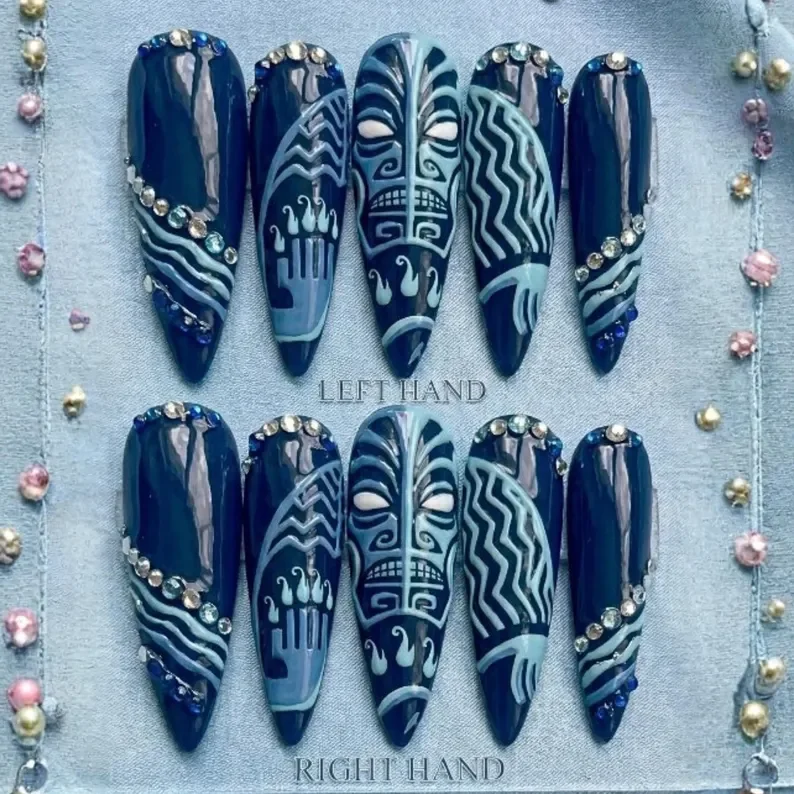 press on nails, custom press on nails, fake nails, Nails Art, stained glass nails, gold press on nails, 3d press on nails, luxury press on nails, handmade press on nails