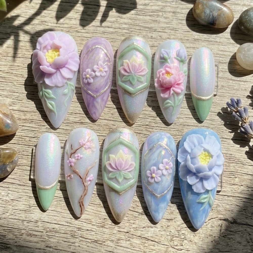 press on nails, custom press on nails, fake nails, Nails Art, stained glass nails, gold press on nails, 3d press on nails, luxury press on nails, handmade press on nails