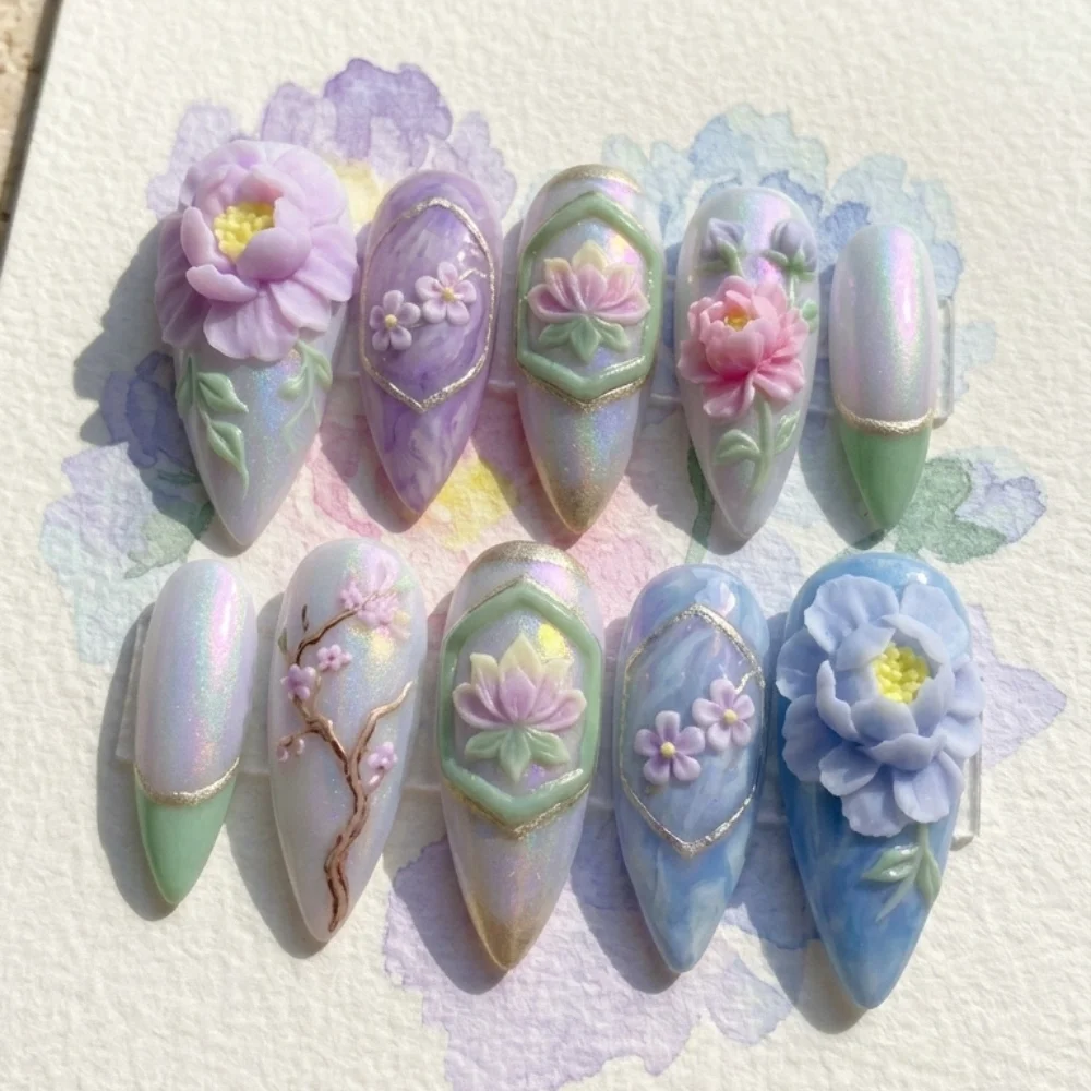 press on nails, custom press on nails, fake nails, Nails Art, stained glass nails, gold press on nails, 3d press on nails, luxury press on nails, handmade press on nails
