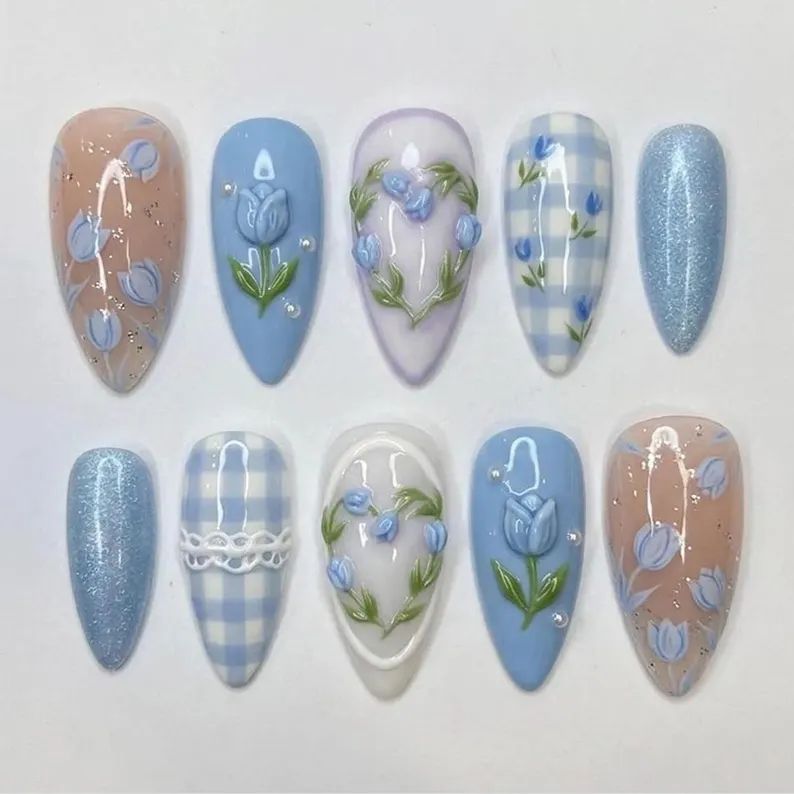 press on nails, custom press on nails, fake nails, Nails Art, stained glass nails, gold press on nails, 3d press on nails, luxury press on nails, handmade press on nails