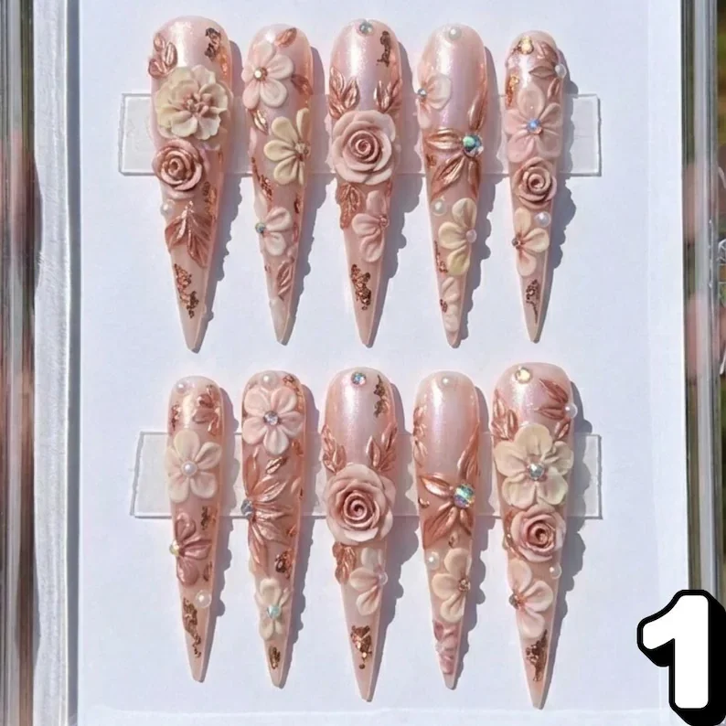 press on nails, luxury color nails, custom press on nails, fake nails, Nails Art, stained glass nails, gold press on nails, 3d press on nails, luxury press on nails, handmade press on nails