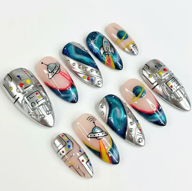 press on nails, custom press on nails, fake nails, Nails Art, stained glass nails, gold press on nails, 3d press on nails, luxury press on nails, handmade press on nails