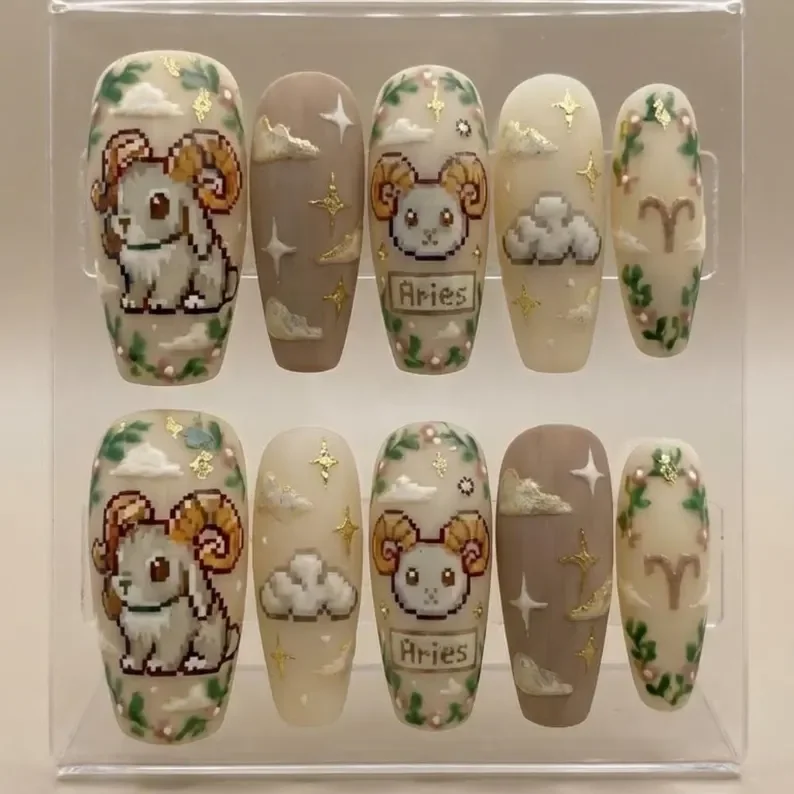 press on nails, custom press on nails, fake nails, Nails Art, stained glass nails, gold press on nails, 3d press on nails, luxury press on nails, handmade press on nails