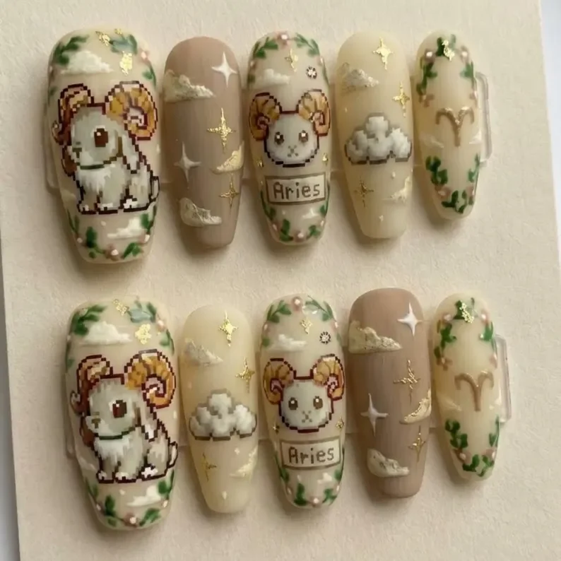 press on nails, custom press on nails, fake nails, Nails Art, stained glass nails, gold press on nails, 3d press on nails, luxury press on nails, handmade press on nails