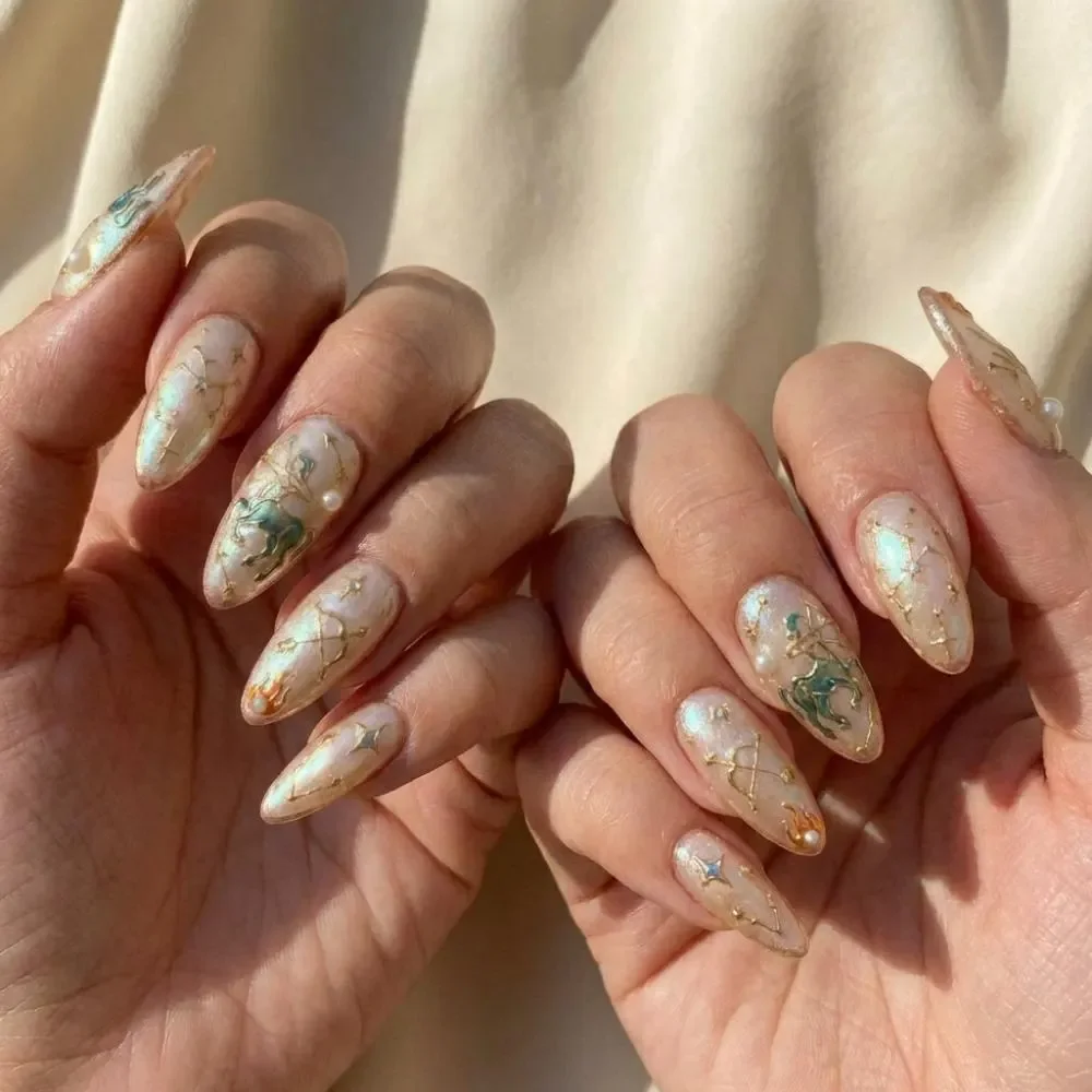press on nails, custom press on nails, fake nails, Nails Art, stained glass nails, gold press on nails, 3d press on nails, luxury press on nails, handmade press on nails