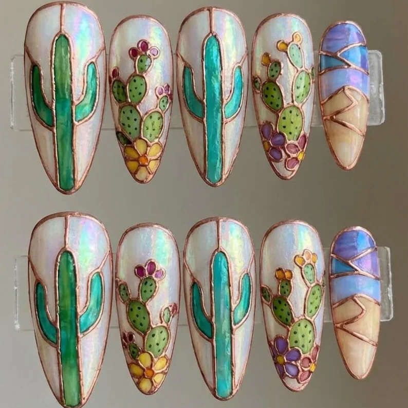 handmade nails, handmade stained glass, press on nails, custom press on nails, fake nails, Nails Art, stained glass nails, gold press on nails, 3d press on nails, luxury press on nails, handmade press on nails