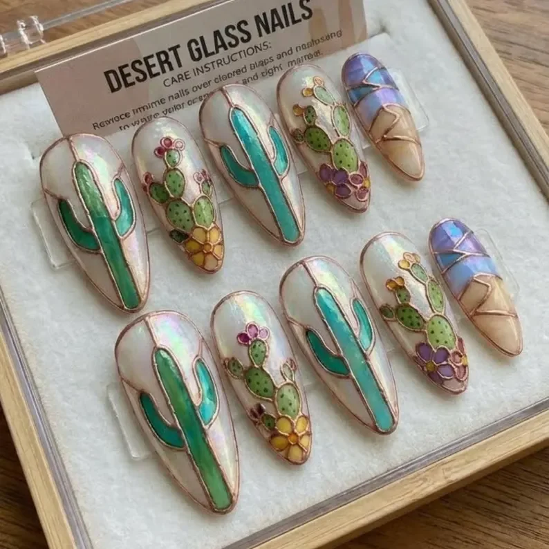 stained glass nails, press on nails, custom press on nails, fake nails, Nails Art, gold press on nails, 3d press on nails, luxury press on nails, handmade press on nails