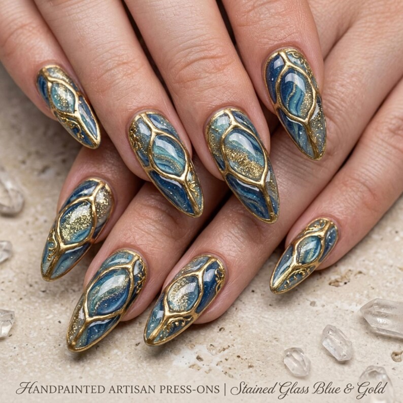 press on nails, custom press on nails, fake nails, Nails Art, stained glass nails, gold press on nails, 3d press on nails, luxury press on nails, handmade press on nails