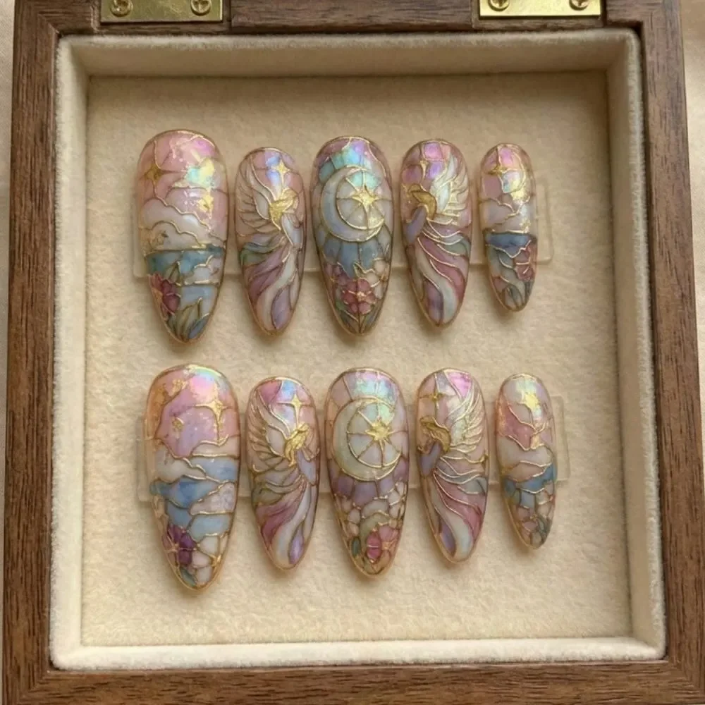 press on nails, custom press on nails, fake nails, Nails Art, stained glass nails, gold press on nails, 3d press on nails, luxury press on nails, handmade press on nails