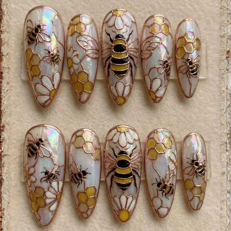 press on nails, custom press on nails, fake nails, Nails Art, stained glass nails, gold press on nails, 3d press on nails, luxury press on nails, handmade press on nails