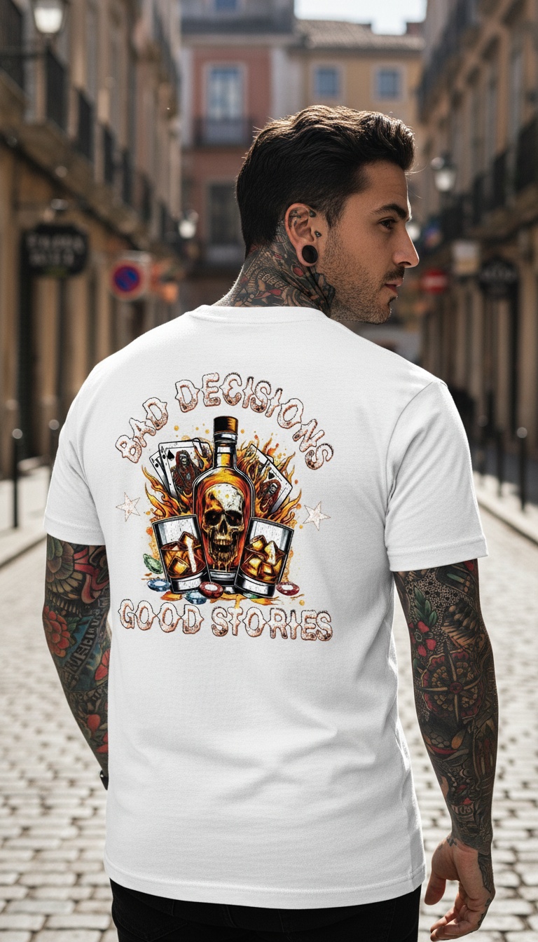 Skull and Cards Graphic Tee - Media 2