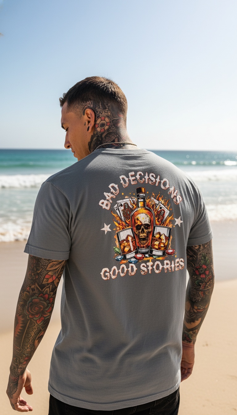 Skull and Cards Graphic Tee - Media 3